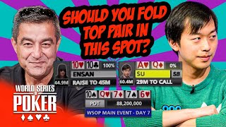 WSOP Main Event 2019 Final Table Strategy | Hossein Ensan vs Timothy Su