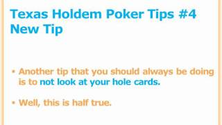 Texas Hold Em Poker Tips – 4 Brand New Tips For You