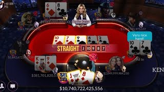 J8 DIAMOND STRIGHT ON THE FLOP | KENZ | ZYNGA POKER