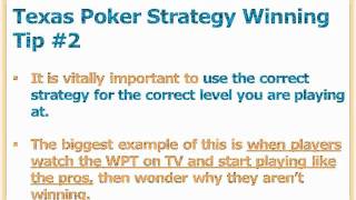Texas Poker Strategy – 3 Tips To A Winning Strategy