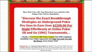 Sit N Go Pro – *Proven* Poker Strategy To Make $1200 Daily!
