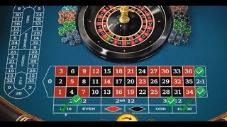 Roulette strategy with Dozens, Columns and 18 numbers.