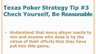Texas Poker Strategy – The 3 Best Strategy Tips For Always Winning Holdem