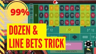 Dozen and Lines Bets to Make You Win | Best Roulette Strategy to Win 2020 100% | Winning Roulette