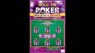 $5 – HOLD ‘EM POKER – Lottery Bengal Scratch Off tickets  NEWER TICKET NICE WIN!