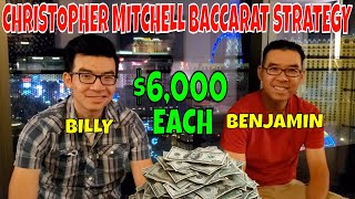 Christopher Mitchell Baccarat Flat Betting Strategy $6,000 Profit With Brothers Benjamin & Billy.