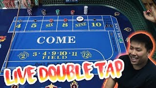 LIVE DOUBLE TAP Craps Strategy | Live Craps Las Vegas