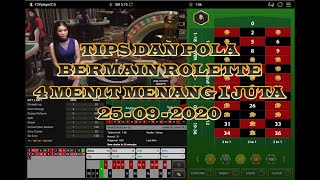 Tips Dan Pola Bermain Roulette 4 Menit Menang 1 Juta 25-09-2020