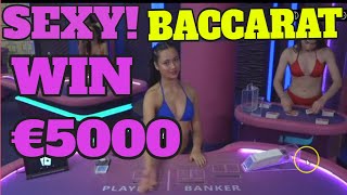 How to win Baccarat using simple strategy | BIG WIN €5175 | Sexy Baccarat
