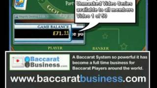 Baccarat System so powerful it has become a full time business for Baccarat Players around the world