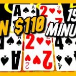 WIN $110 IN JUST 15 MINUTES WITH THIS BLACKJACK BETTING SYSTEM!