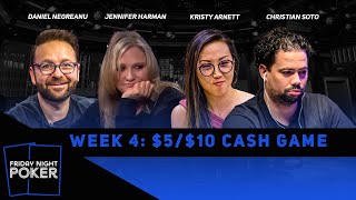 Friday Night Poker | Week 4 | Daniel Negreanu, Jennifer Harman & Kristy Arnett