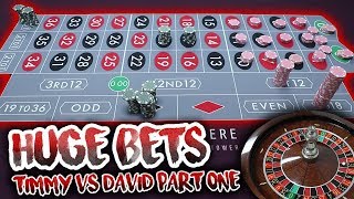 HUGE BETS!! LIVE ROULETTE BATTLE – Timmy Vs. David