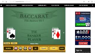 Baccarat Chi Wining Strategies with Money Managment 11/26/18