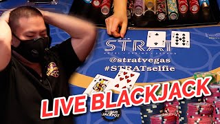 $600 BUY IN!!! LIVE BLACKJACK At Strat Hotel & Casino