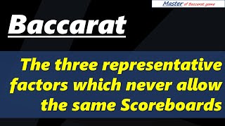 Baccarat, the three representative factors which never allow the same Scoreboards