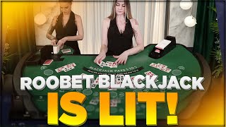 Roobet blackjack is lit! 200$ in one hand