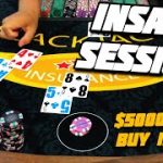 INSANE HIGH LIMIT BLACKJACK SESSION! AGGRESSIVE BETTING -$5000 Buy In