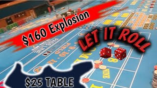 Craps Strategy $25 TABLE – THE $160 EXPLOSION to try to win at craps