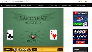 Baccarat Chi Wining Strategies with Money Management 11/24/18