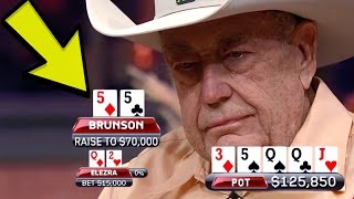 Doyle Brunson TRAPS Elezra With The FULL HOUSE In A Six-Figure Pot