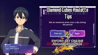 Diamond Cubes Roulette Tips! Bercouli Scout Bait! SAO Rising Steel!
