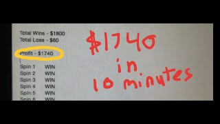 VIP ROULETTE SYSTEM IN ACTION. $1740 PROFIT IN 10 MINUTES