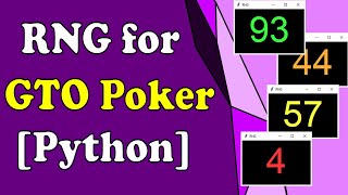 GTO Poker Strategy – Random Number Generator Program [Link in Description]