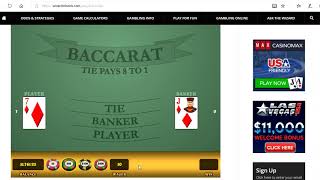 Baccarat Wining Strategy 1/12/18