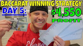 Christopher Mitchell Baccarat Winning Strategy Day 5- $4,550 Cash Profit At Bellagio Casino.