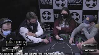 TCH Live – 1/25/2021 – $5/$10 No Limit Hold ‘Em Cash Game