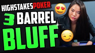 HIGH STAKES POKER | Three Barrel BLUFF