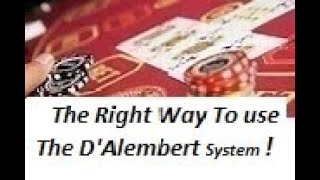 How to Beat Baccarat Using The D’Alembert  System CORRECTLY !!!