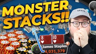 Big ChipStacks 530 Big Game and 300 KO! | Pokerstaples Stream Highlights