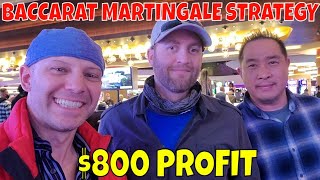 Baccarat Martingale Strategy- Christopher Mitchell Makes $800 Profit Gambling In Las Vegas.