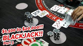 CAN’T BELIEVE IT!! 10X PROFIT BLACKJACK!? Part 3 (Timmy Vs. David)