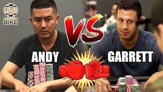 Andy & Garrett BEAT UP EACH OTHER in High Stakes Cash Game! ♠ Live at the Bike!