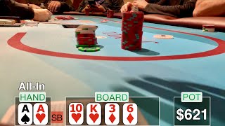 HANGING ON FOR DEAR LIFE! // Texas Holdem Poker Vlog 24