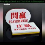 Texas Hold’em Plaque Combo Set Acrylic BANKER and PLAYER Poker Button Baccarat Button Set