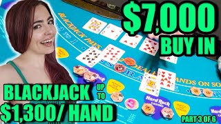 My BEST Blackjack WIN Ever! $7,000 Buy In! Up to $1,300/HAND!