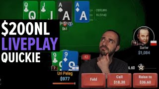 $200 No-Limit Poker – Quickie Low-Stakes Liveplay Session