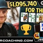 Jason KOON with the NUT FLUSH in a $25,500 Poker Tournament!