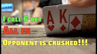 I Call 6-Bet All In And Have Opponent Absolutely Crushed!! Poker Vlog Ep 160