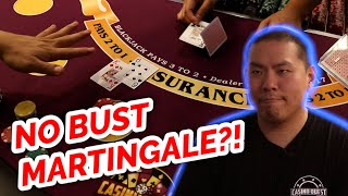 CAN YOU MARTINGALE 313 NO BUST!? – Blackjack Strategy Review