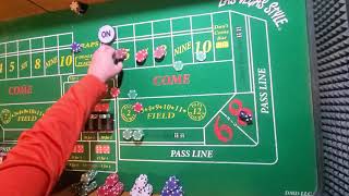 Craps strategy! Using 6,7,8 Plus COME BETS to allow you to play for FREE!