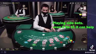 Blackjack tips and tricks that can probably help you (roobet) #shorts