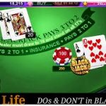 Do & Don’t in BLACKJACK ONLINE GAMING