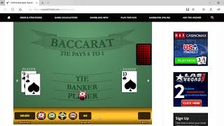 Baccarat Winning Strategy ….