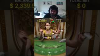 $2000 BLACKJACK HAND WITH LIVE DEALER!