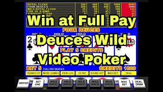 VIDEO POKER TUTORIAL FULL PAY DEUCES WILD Quest for the Royal Flush! Video Poker Master Class Ep 1
